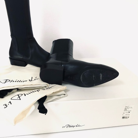 3.1 Phillip Lim Lthr Dree Mid - Calf Stretch Boots - Picture 4 of 7